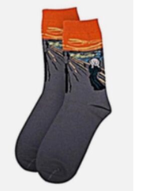 The Scream by Munch, Women’s Socks